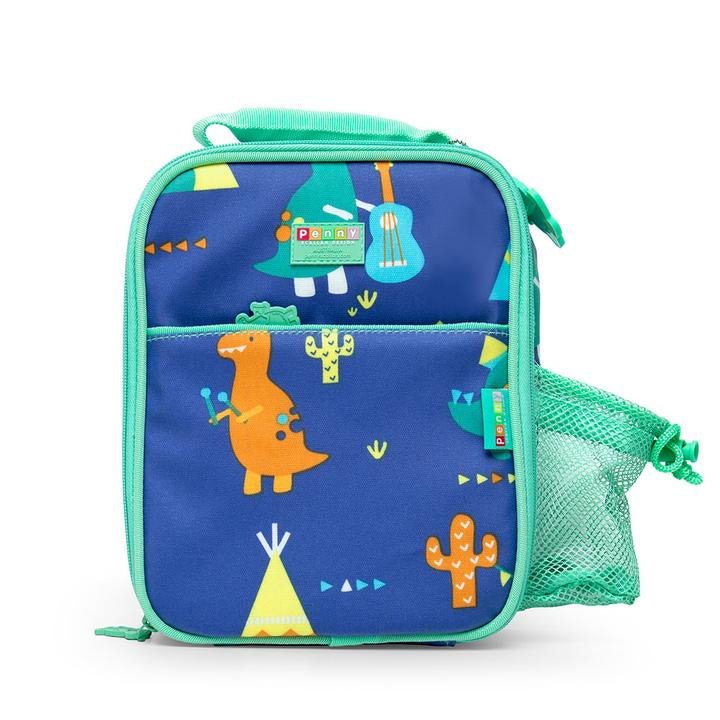 Large Lunch / Bento Cooler Bag - Dino Rock | Penny Scallan | Lunch Boxes &amp; Drink Bottles | Thirty 16 Williamstown