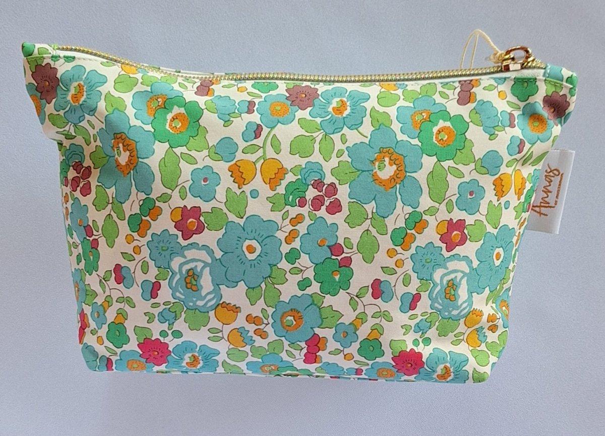 Liberty Essentials Purse - Pretty Greens | Annas of Australia | Cosmetic Bags | Thirty 16 Williamstown
