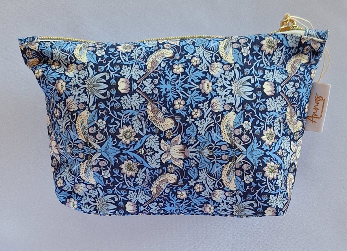 Liberty Essentials Purse - Strawberry Thief Navy | Annas of Australia | Cosmetic Bags | Thirty 16 Williamstown