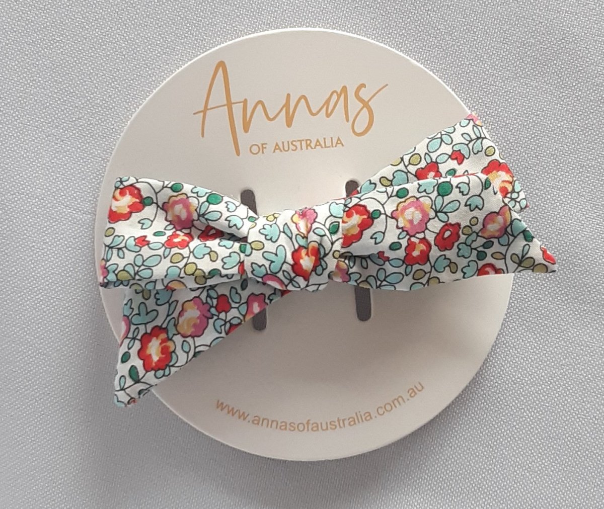 Liberty Print Aligator Clip - Eloise Red | Annas of Australia | Hair Accessories | Thirty 16 Williamstown