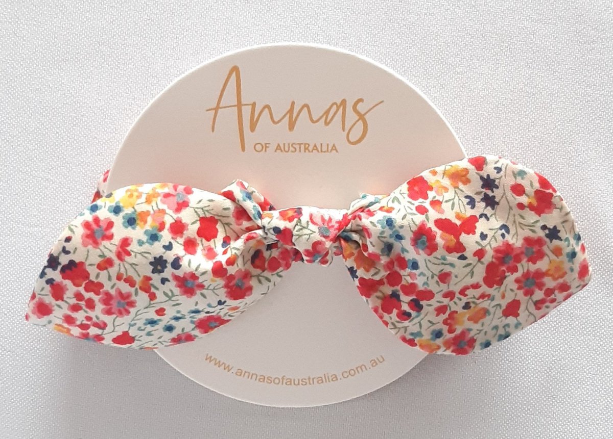 Liberty Print Bow Scrunchie - Joy | Annas of Australia | Hair Accessories | Thirty 16 Williamstown