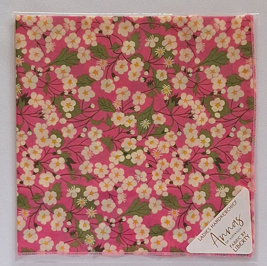 Liberty Print Hankie - Misty Bright Pink | Annas of Australia | Hankies | Thirty 16 Williamstown
