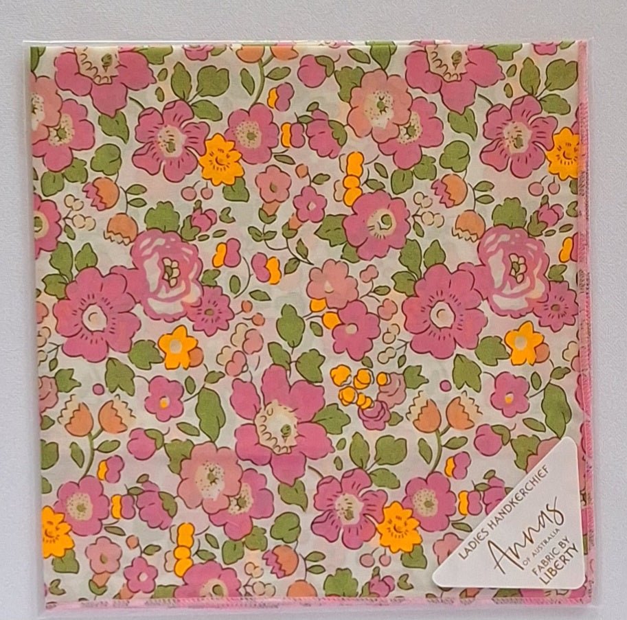 Liberty Print Hankie - Pretty Pinky Orange | Annas of Australia | Hankies | Thirty 16 Williamstown