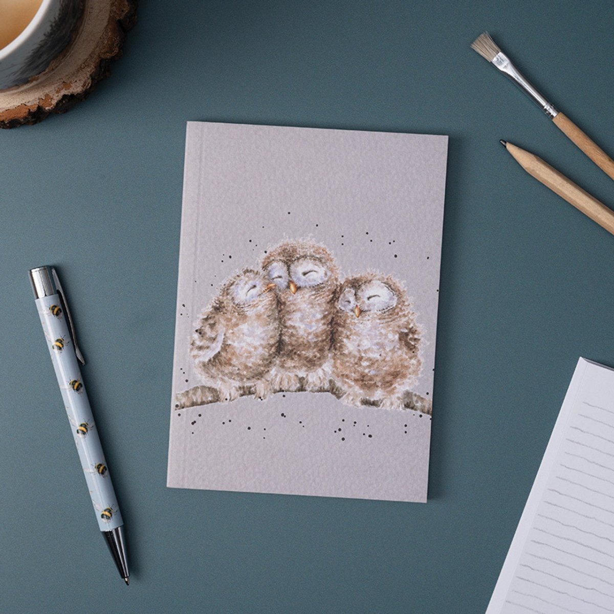 Lined A6 Notebook - Owlets | Wrendale Designs | Stationery | Thirty 16 Williamstown