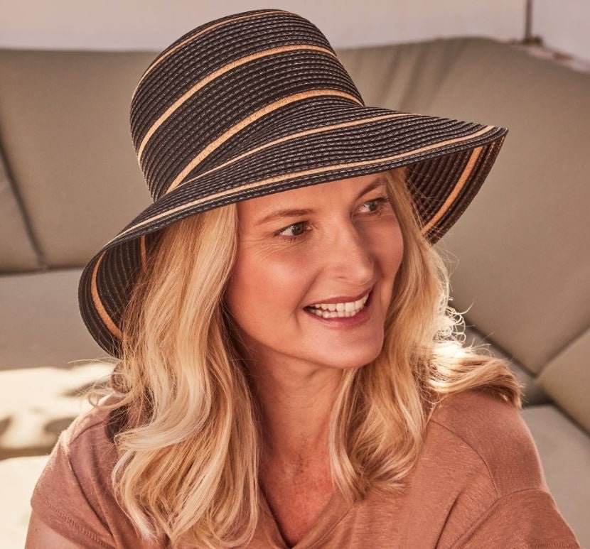 Mariah Bucket - Black/Camel | Cancer Council | Sun Hats | Thirty 16 Williamstown