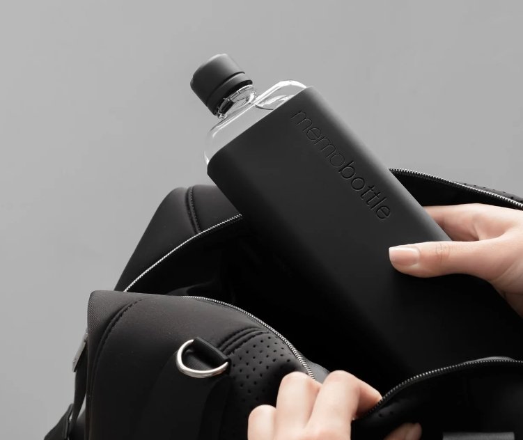 Memobottle - Slim Silicone Sleeve Black Ink | Memobottle | Drink Bottles | Thirty 16 Williamstown