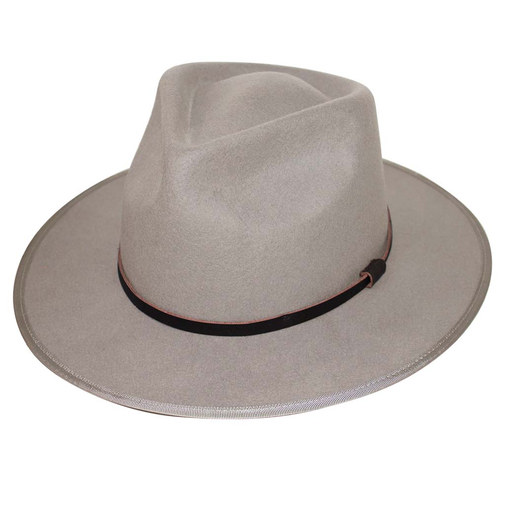 Meribel Fedora Wool Felt Hat - Stone | Before Dark | Winter Hats | Thirty 16 Williamstown