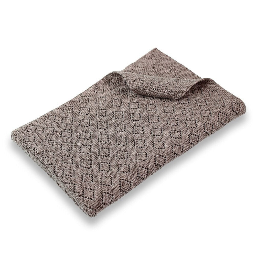 Milo Diamond Knit Baby Blanket - Chocolate | DLUX | Bedding, Blankets &amp; Swaddles | Thirty 16 Williamstown