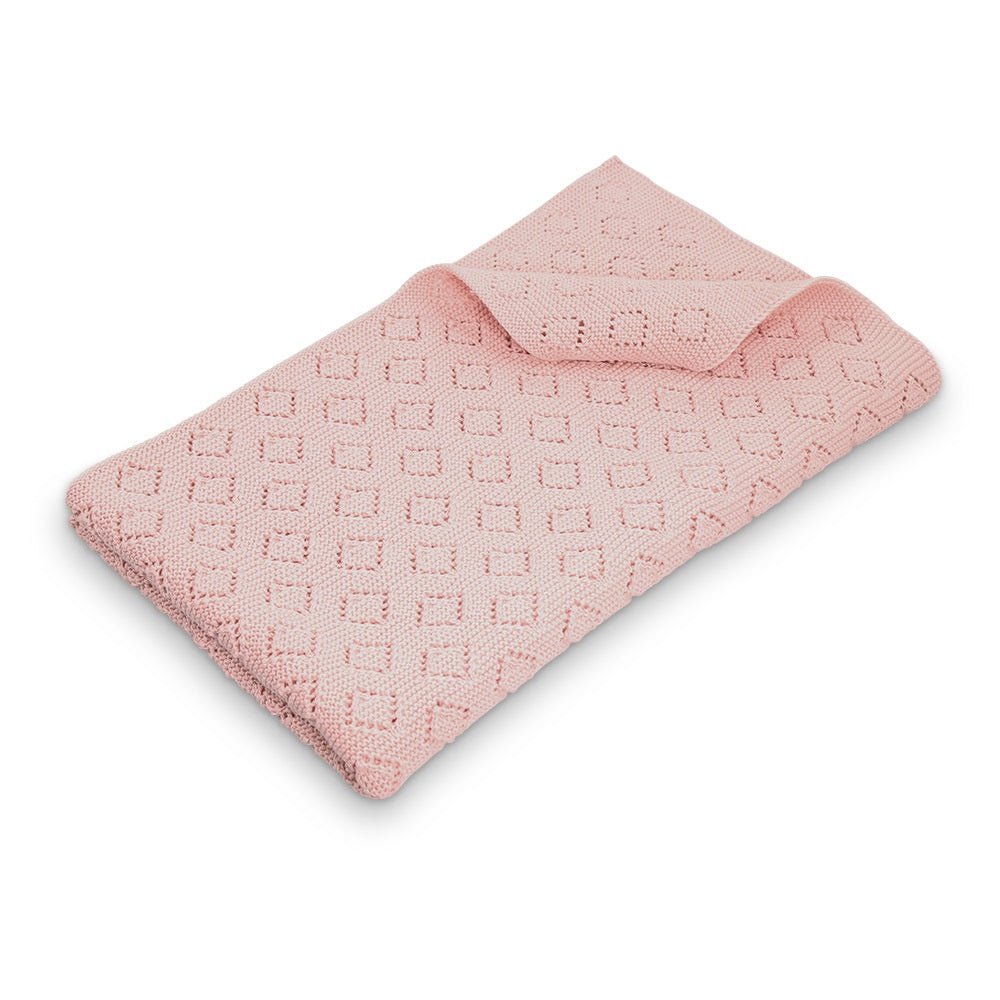 Milo Diamond Knit Baby Blanket - Pink | DLUX | Bedding, Blankets &amp; Swaddles | Thirty 16 Williamstown