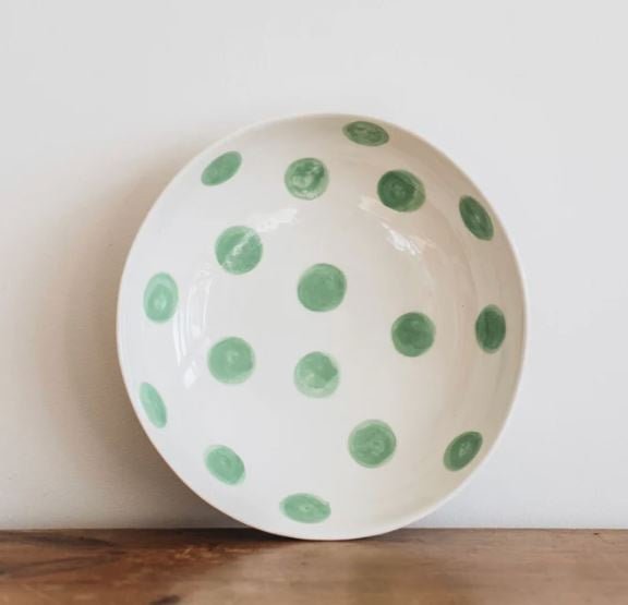 Mint Green Spot - Salad Bowl | Noss | Serving Ware | Thirty 16 Williamstown