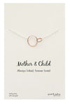 Mother &amp; Child Linked Circles Necklace - Silver &amp; Rose Gold | Petals | Jewellery | Thirty 16 Williamstown