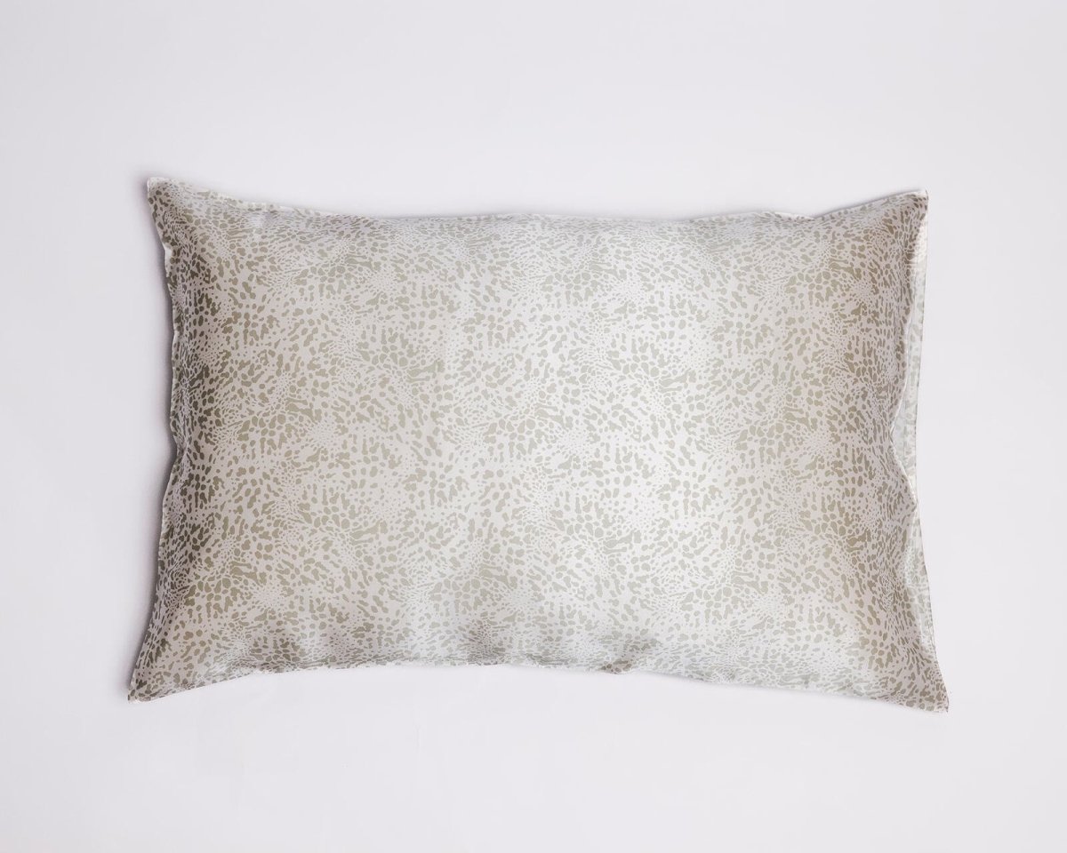 Mulberry Silk Pillowcase - Butterfly Spots Mist Silver | Silk Magnolia | Pillowcases | Thirty 16 Williamstown