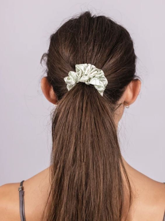 Mulberry Silk Scrunchie - Tropical Palms | Silk Magnolia | Hair Accessories | Thirty 16 Williamstown