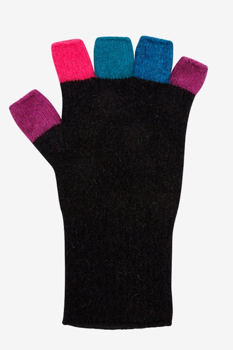 Multi Fingerless Gloves - Black | Native World | Hats, Scarves & Gloves | Thirty 16 Williamstown