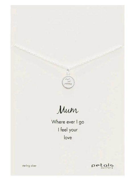 Mum Two Birds Pendant Necklace - Silver | Petals | Jewellery | Thirty 16 Williamstown