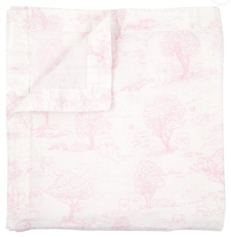 Muslin Wrap – Rose | FLATOUT Bears | Bedding, Blankets &amp; Swaddles | Thirty 16 Williamstown