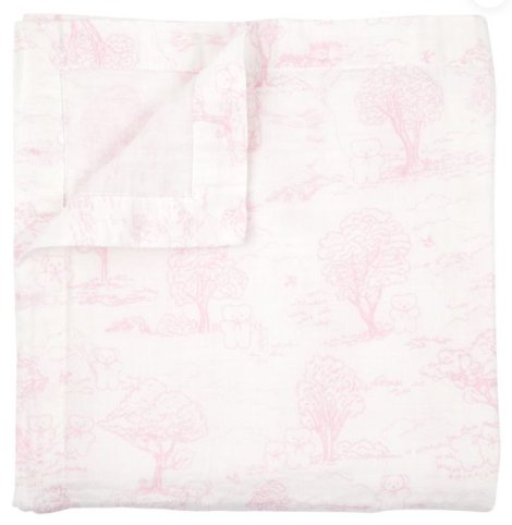 Muslin Wrap – Rose | FLATOUT Bears | Bedding, Blankets & Swaddles | Thirty 16 Williamstown