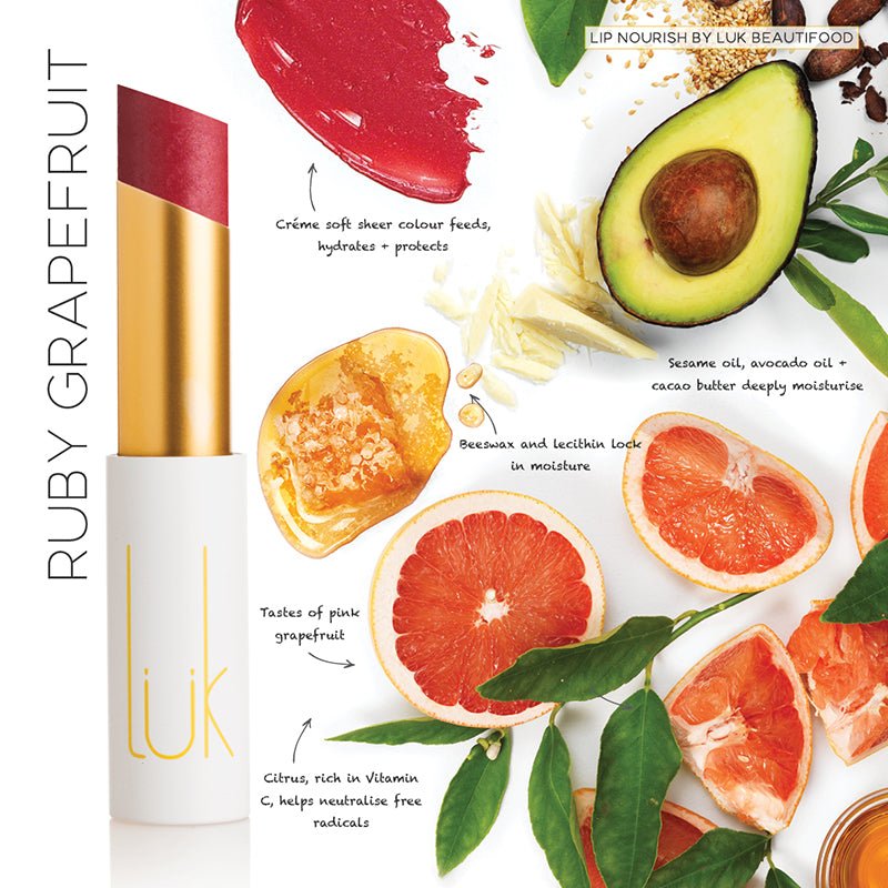 Natural Lip Nourish - Ruby Grapefruit | Luk | Beauty | Thirty 16 Williamstown