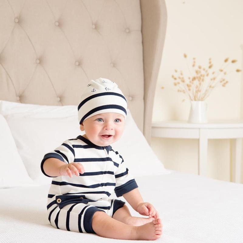 Navy Reversible Beanie | Li'l Zippers | Baby & Toddler Hats & Beanies | Thirty 16 Williamstown