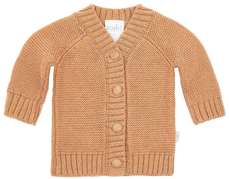Organic Andy Cardigan - Ginger | Toshi | Baby &amp; Toddler Knitwear | Thirty 16 Williamstown