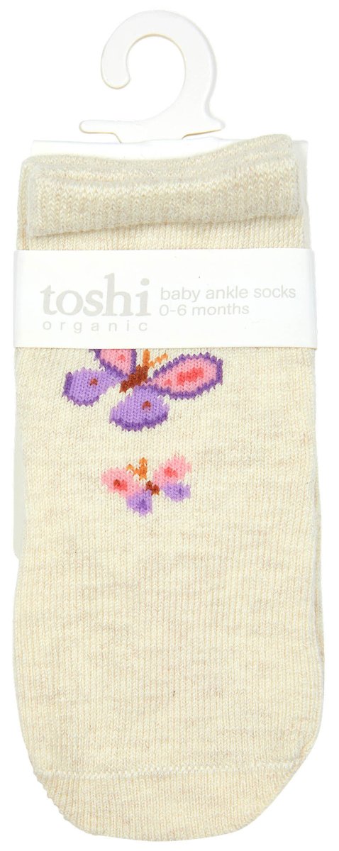 Organic Baby Socks -Butterfly Bliss | Toshi | Baby &amp; Toddler Socks &amp; Tights | Thirty 16 Williamstown