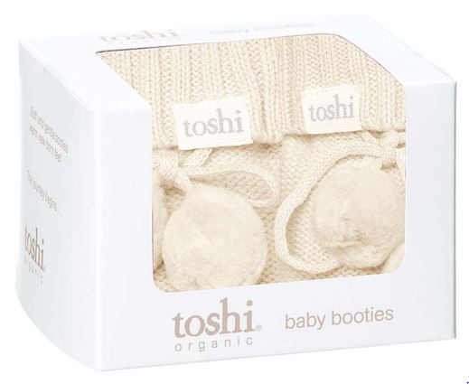 Organic Booties Marley - Feather 000 | Toshi | Pre Walkers, Booties & Mittens | Thirty 16 Williamstown