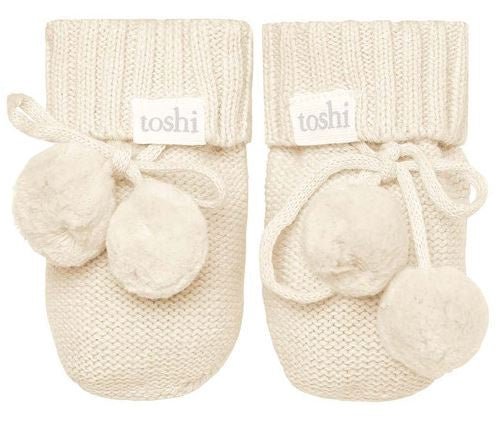 Organic Booties Marley - Feather 000 | Toshi | Pre Walkers, Booties & Mittens | Thirty 16 Williamstown