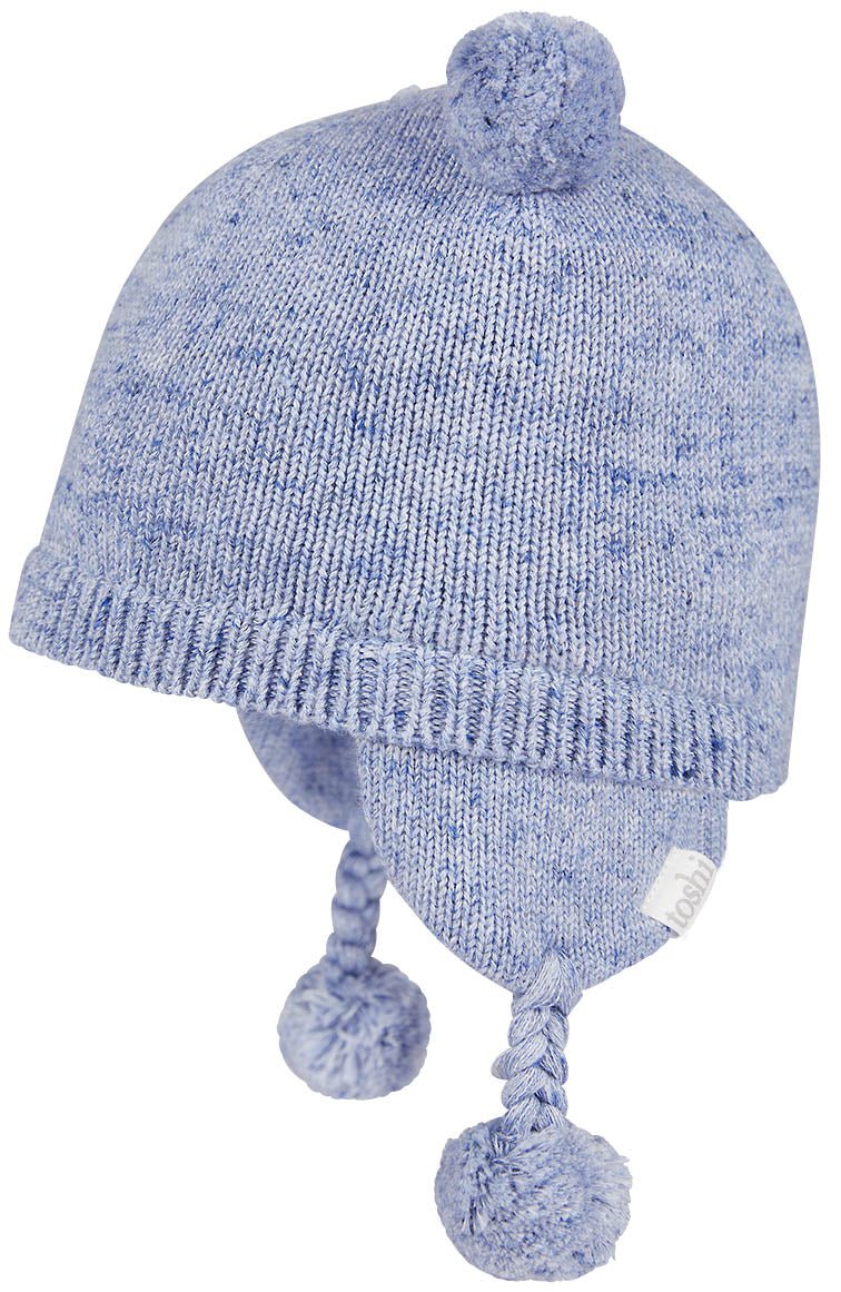 Organic Earmuff Snowy - Ocean | Toshi | Baby & Toddler Hats & Beanies | Thirty 16 Williamstown