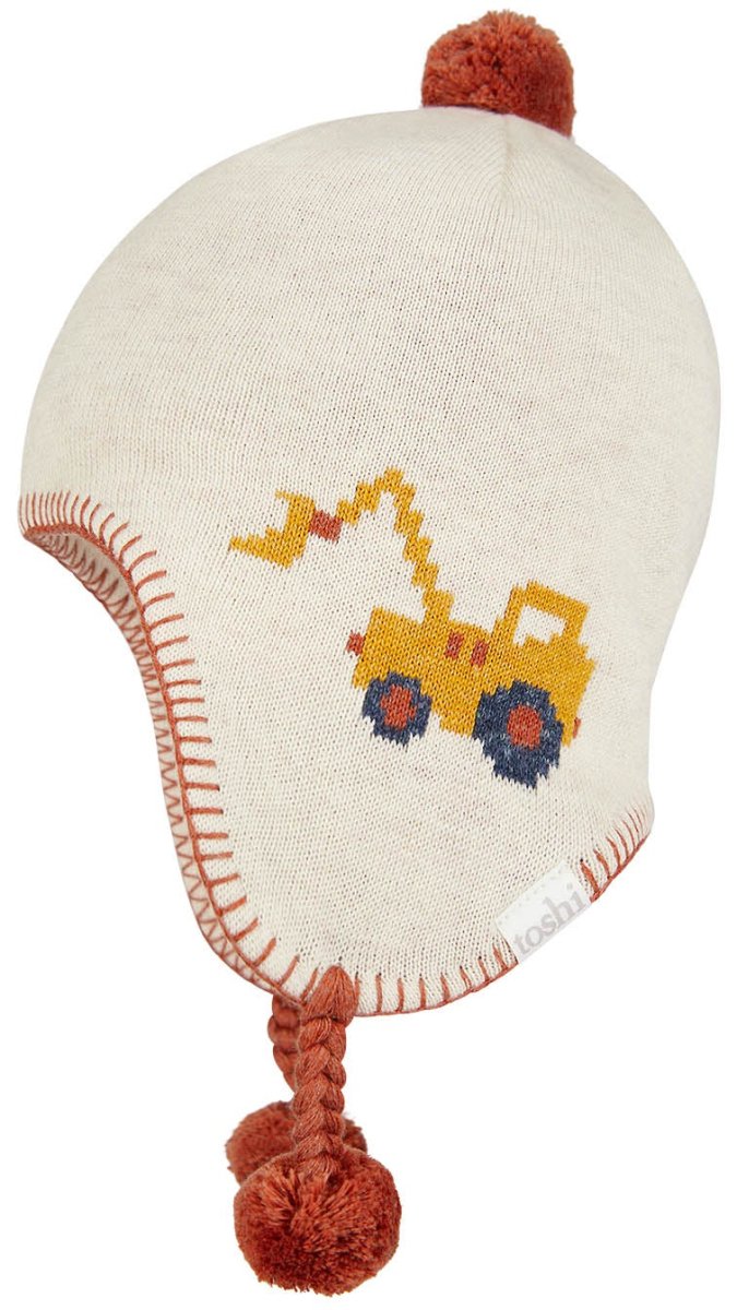 Organic Earmuff Storytime - Earthmover | Toshi | Baby &amp; Toddler Hats &amp; Beanies | Thirty 16 Williamstown