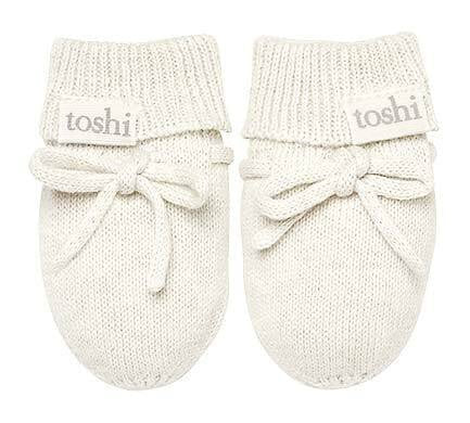 Organic Mittens Marley - Cream | Toshi | Pre Walkers, Booties & Mittens | Thirty 16 Williamstown