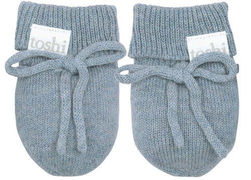 Organic Mittens Marley - Storm | Toshi | Pre Walkers, Booties & Mittens | Thirty 16 Williamstown
