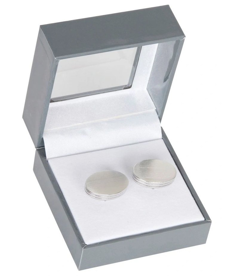 Oval Cufflinks - Brushed Silver | Van Heusen | Men's Accessories | Thirty 16 Williamstown