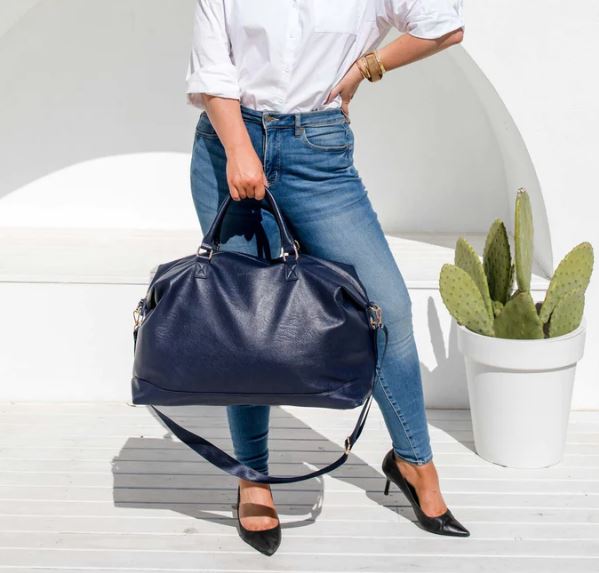 Overnight Bag - Navy | Liv & Milly | Women's Accessories | Thirty 16 Williamstown