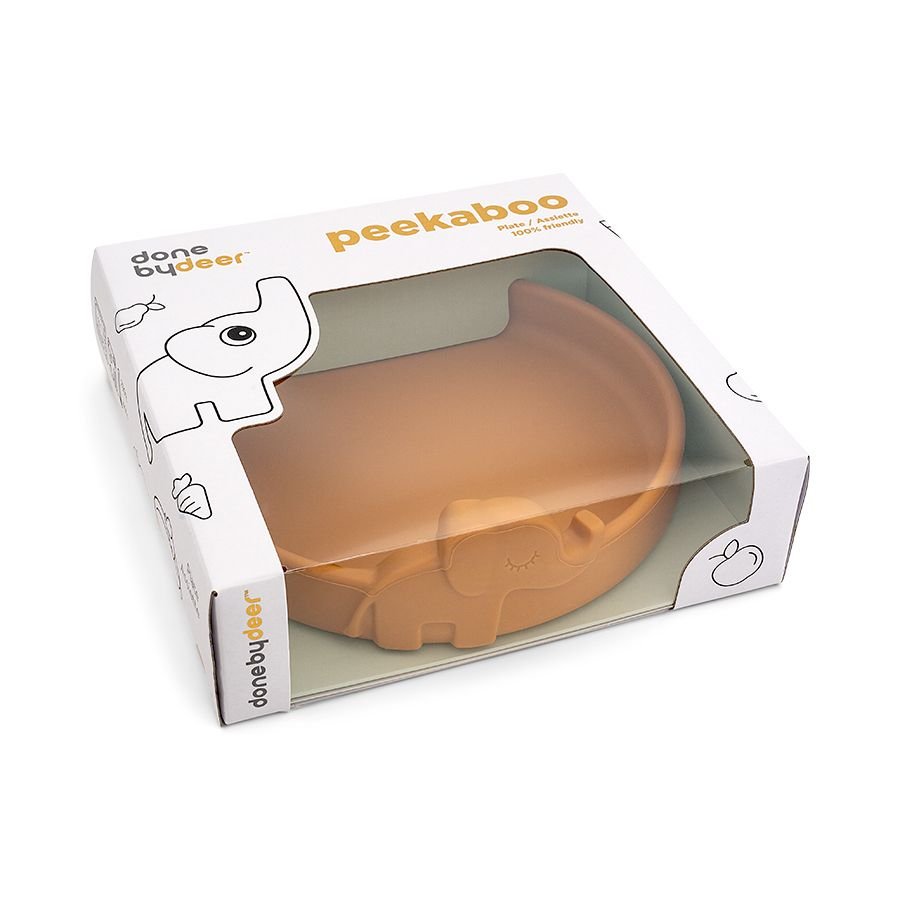 Peekaboo Silicone Plate - Elphee Mustard | Done By Deer | Children's Dinnerware | Thirty 16 Williamstown