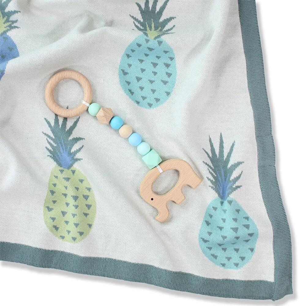 Pineapple Baby Blanket - Blue | DLUX | Bedding, Blankets & Swaddles | Thirty 16 Williamstown
