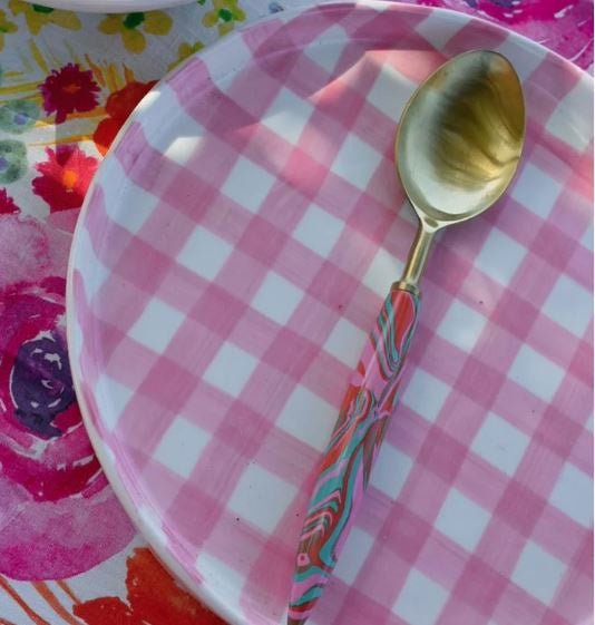 Pink Gingham - Platter | Noss | Serving Ware | Thirty 16 Williamstown