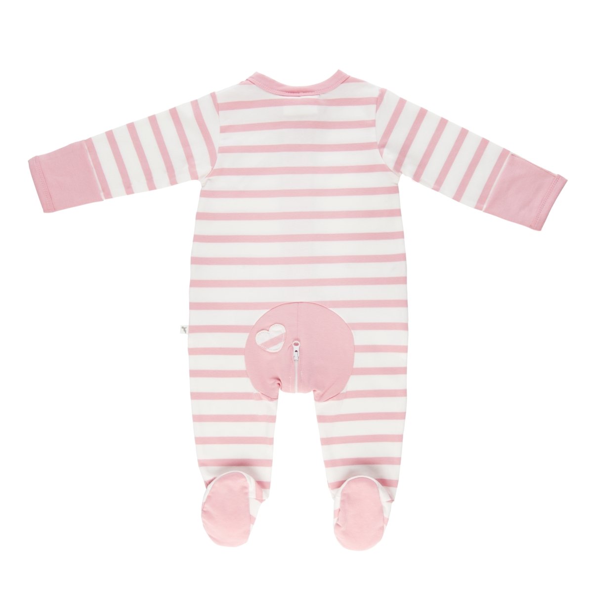 Pink Stripe Long Romper | Li&#39;l Zippers | Baby &amp; Toddler Growsuits &amp; Rompers | Thirty 16 Williamstown