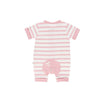 Pink Stripe Short Romper | Li&#39;l Zippers | Baby &amp; Toddler Growsuits &amp; Rompers | Thirty 16 Williamstown