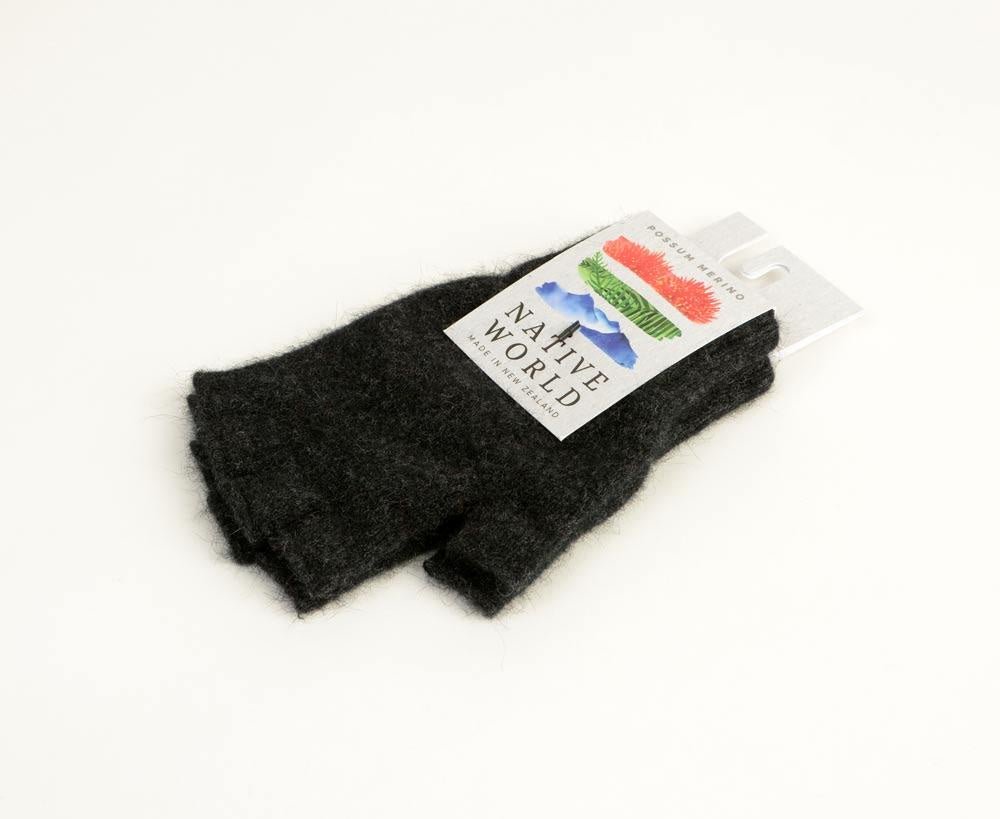 Plain Fingerless Gloves - Charcoal | Native World | Hats, Scarves & Gloves | Thirty 16 Williamstown