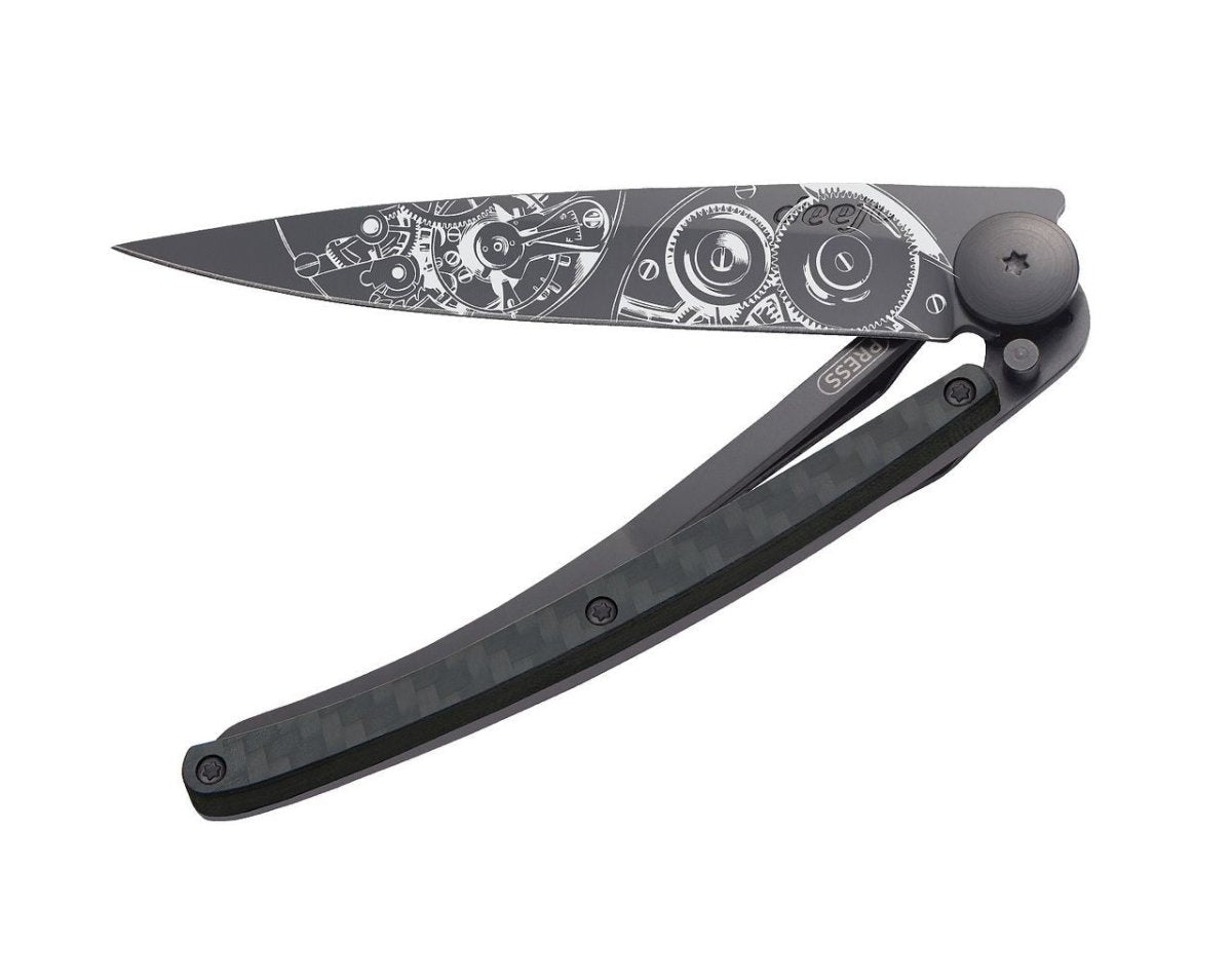 Pocket Knife 37g - Watch Movement Tattoo Black | Deejo | Pocket Knives | Thirty 16 Williamstown