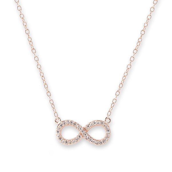 Rose Gold CZ Infinity Necklace | Bianc | Jewellery | Thirty 16 Williamstown