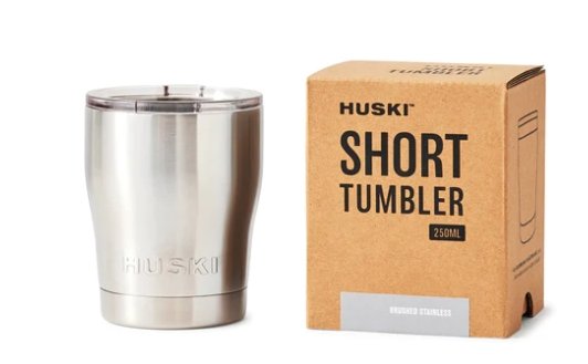 Short Tumbler 2.0 (250ml) - Brushed Stainless | Huski | Travel Mugs & Drink Bottles | Thirty 16 Williamstown