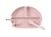 Silicone Plate with Straw &amp; Spoon - Dusty Pink | All 4 Ella | Children&#39;s Dinnerware | Thirty 16 Williamstown