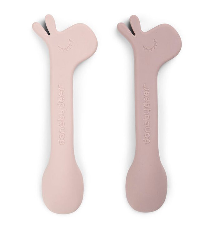 Silicone Spoon Lalee 2 Pack - Powder | Done By Deer | Children's Dinnerware | Thirty 16 Williamstown