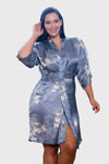 Silk Kimono Robe - Sweet Peas | Genevie | Women&#39;s Sleepwear | Thirty 16 Williamstown