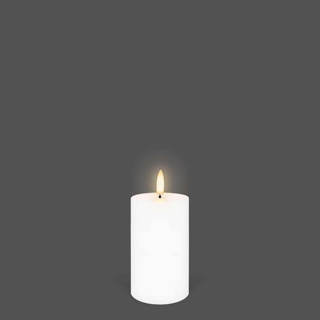 Single Wick Nordic White Pillar (7.8cm x 10.1cm) | Enjoy Living | Flameless Candles | Thirty 16 Williamstown