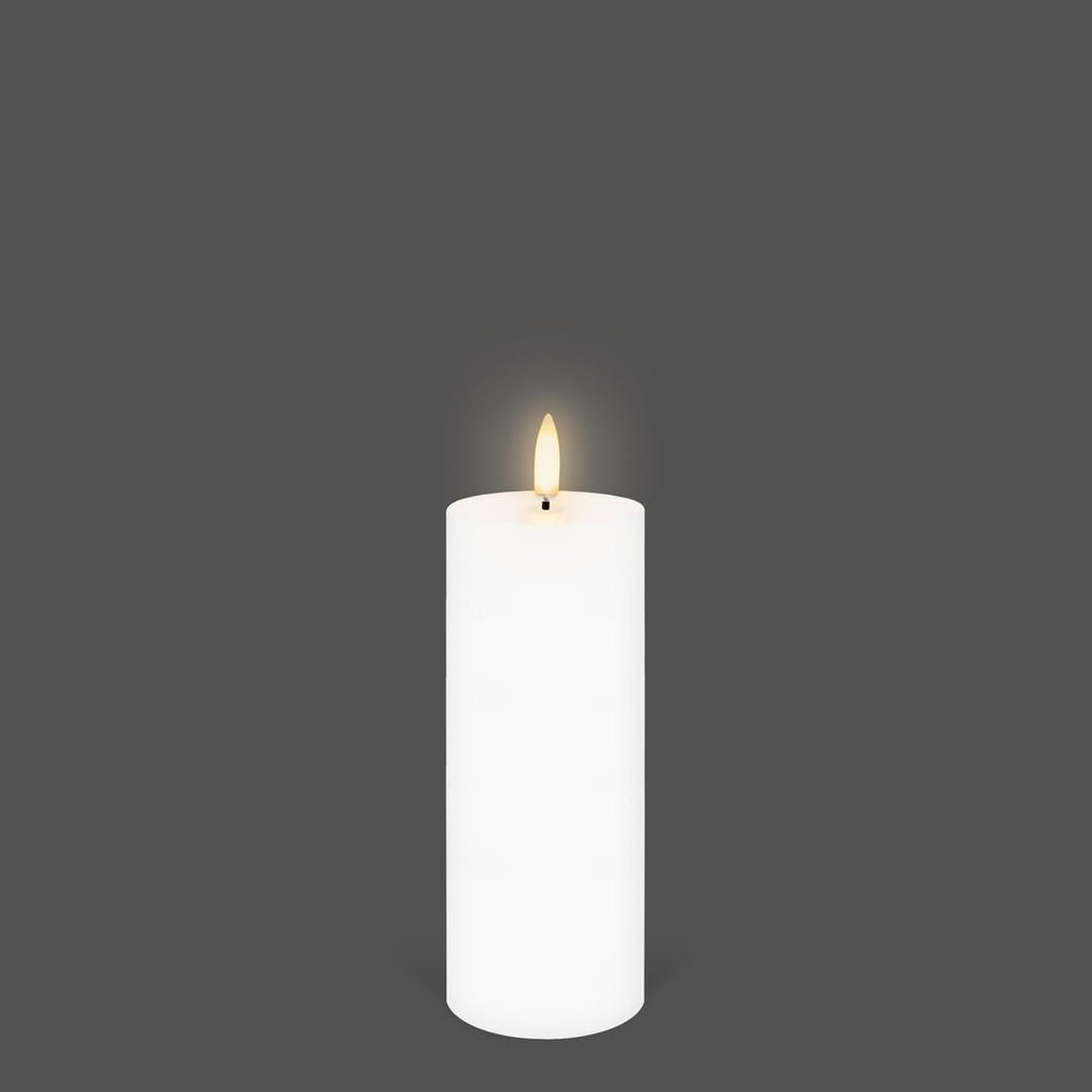 Single Wick Nordic White Pillar (7.8cm x 15.2cm) | Enjoy Living | Flameless Candles | Thirty 16 Williamstown