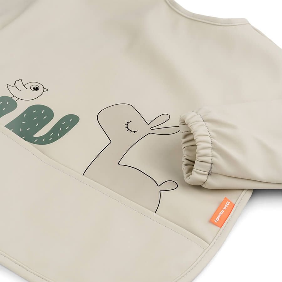 Sleeved Pocket Bib - Lalee Sand | Done By Deer | Children's Dinnerware | Thirty 16 Williamstown
