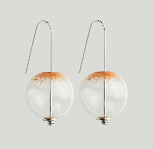Small Globe Glass Earrings - Burnt Copper | Beuy | Jewellery | Thirty 16 Williamstown
