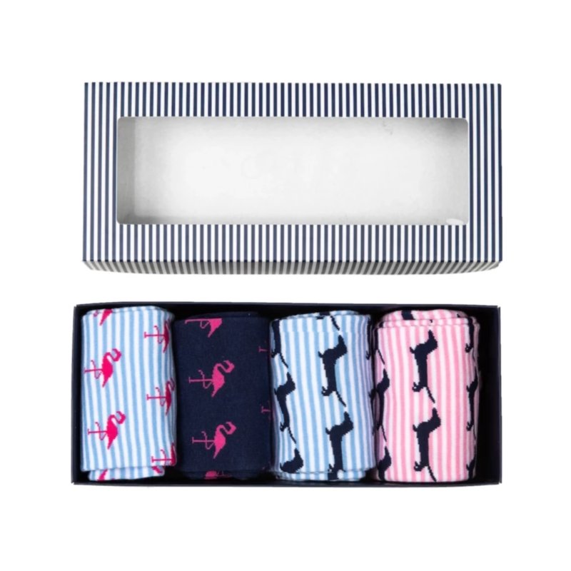 Socks Box - Dachie & Flamingo | Ortc | Hats, Scarves, Gloves, Boxers & Socks | Thirty 16 Williamstown